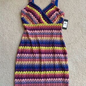 Guess Women's V-Neck
Sleeveless Striped Knit Dress